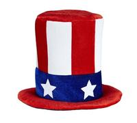 WIDMANN wdm03586 ? Disfraz para adultos Cilindro Mr. America, blanco, talla única