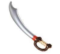 WIDMANN 0616S - Espada Pirata Hinchable, Unisex Adulto, Corsarios, Bucaneros, Carnaval, Fiestas Temáticas, 75 Cm, Color Plata
