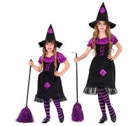 Widmann Witch (Dress With Crinoline Underskirt, Hat) (140 cm / 8-10 Years) Diffe