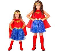 Widmann Wonder Girl (Dress With Cape, Headpiece, Cuffs) (140 cm / 8-10 Years) Di