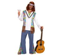 Widmann Woodstock Hippie Man (Shirt Withvest, Pants, Headband) (L) Different Col