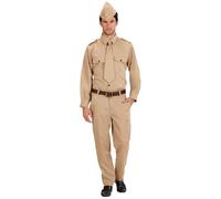 Widmann Ww2 Soldier (Shirt, Pants, Tie, Hat) (L) Beige / Skin Color