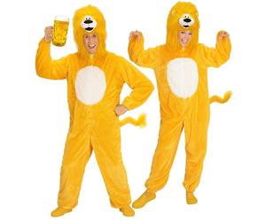 Widmann Yellow Lion In Soft Plush (Hooded Jumpsuit With Mask) (M - h 165 cm) Yel