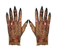 W WIDMANN MILANO Party Fashion 00215 - Guantes de zombie, de látex, accesorios de disfraces, accesorio, Halloween, carnaval, fiesta temática