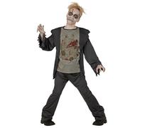 W WIDMANN MILANO Party Fashion - Disfraz de niño zombi, chaqueta con camiseta rota, pantalones, Halloween