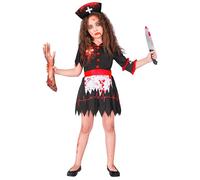 Widmann Zombie Nurse (Dress With Underskirt, Headpiece) (140 cm / 8-10 Years) Bl