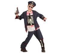 Widmann Zombie Police Officer (Coat Withshirt, Pants, Hat) (140 cm / 8-10 Years)