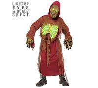 Widmann Zombie Skeleton (Hooded Robe, Belt, Light-Up Mask & Bones Chest) (158 cm