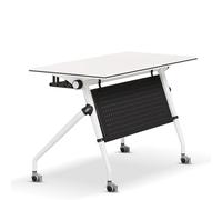 Widppsopt 6ft Foldable Conference Table with Silent Caster Wheels Rectangular Meeting Room Tables for Mobile Conference Room