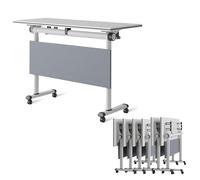 Widppsopt 6FT Modern Large Mobile Meeting Table for Conferences Seminars and Negotiations Folding Conference Table for Easy Mobility