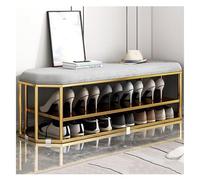 Widppsopt - Banco de almacenamiento moderno para zapatos de pasillo - Taburete de zapatos nórdico con bolsa suave para entrada y salida de casa, taburete de zapatos para dormitorio (gris)