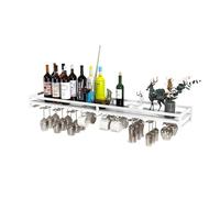 Widppsopt Botellero de Pared Moderno de Metal, Expositor de licores, Vitrina Moderna para vinos, botellero de Pared Minimalista, botellero Sencillo, Ideal para Bar y decoración del hogar.