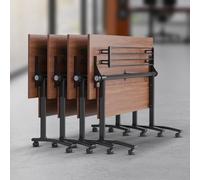 Widppsopt Conference Table Foldable,Flip Top Mobile Training Table The Folding Conference Desk with Silent Wheels is Convenient and Fast,Modern Mobile Meeting Desks(2pack 160 * 60 * 75)