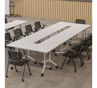 Widppsopt Conference Table, Folding with Wheels, Mobile Meeting Table Conference Room Desk, Modern Seminar Boardroom Desk(8 Pack 63 x 19.6 x 29.5inch)