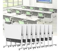 Widppsopt Folding Conference Room Table, Flip Top Mobile Meeting Office Training Room Desk with Wheel, Modern Training Meeting Seminar Classroom Tables(W 8Pack 63 x 23.6 x 29.5inch)
