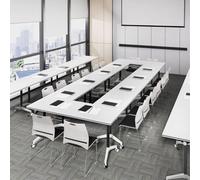 Widppsopt Folding Conference Room Table, Flip Top Mobile Meeting Office Training Room Desk with Wheel, Modern Training Meeting Seminar Classroom Tables(I 6Pack 47.2 x 23.6 x 29.5inch)