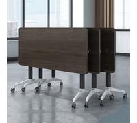 Widppsopt Folding Conference Table, Conference Rooms Training Flip Top Mobile Training Table, Rolling Meeting Desk with Caster Wheels, Suitable for Office,Meeting Room