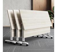 Widppsopt Folding Conference Table, Conference Rooms Training Rooms Flip Top Mobile Training Desk, Rolling Meeting Desk with Caster Wheels, Suitable for Office,Meeting Room