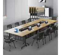 Widppsopt Folding Conference Table,Modern Flip Top Training Room Tables with Silent Wheels Save Space Rectangle Office Meeting Desk for Office Training Classroom Desk(6pack 47.2in)