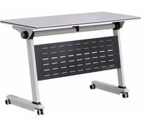 Widppsopt Folding Conference Table on Wheels Mobile Meeting Table with Flip Top Rectangular Training Desk Saves Space Pack of 3(47.2"x19.6"x29.5")