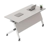 Widppsopt Folding Conference Table with Wheels Portable Training Table for Office and Classroom Flip Top Mobile Seminar Meeting Desk