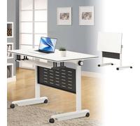 Widppsopt Modern Conference Room Table,Large Folding Table, Flip Top Mobile Meeting Training Desk, Office Desk for Home Office Classroom