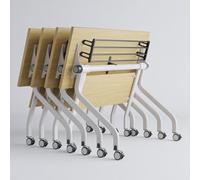 Widppsopt Modern Conference Table for Conference Room Long Folding Table with Rolling Meeting Design Movable Computer Desk Stylish and Functional Furniture for Office Meetings
