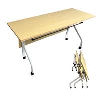 Widppsopt Modern Conference Table for Conference Room Long Folding Table with Rolling Meeting Design Movable Computer Desk Stylish and Functional Furniture for Office Meetings