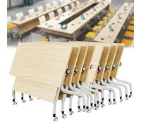 Widppsopt Modern Executive Desk with Large Folding Table for Office Conference Room Rectangular Foldable Meeting Tables