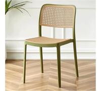 Widppsopt Silla de Comedor apilable con Respaldo de ratán para comedores, cocinas Modernas de Mediados de Siglo, Sala Transpirable Moderna