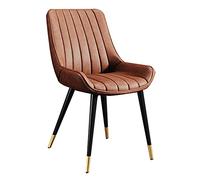 Widppsopt Silla de Comedor Moderna para Cocina, tapizada, con Laterales de Piel sintética Suave, Asiento Acolchado y Patas de Metal. Ideal para Cocina, Sala de Estar y salón (Patas Rojas, ne