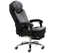 Widppsopt Silla giratoria de escritorio ejecutiva comercial, silla giratoria de oficina jefe, moderna silla de oficina con respaldo alto y acanalado de piel sintética giratoria para diseñador, jefe