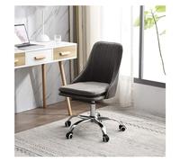 Widppsopt Silla giratoria para habitación, silla de escritorio giratoria con reposapiés, silla giratoria sin brazos, cómoda silla de escritorio sin brazos para ejecutivos, redacción, juegos u oficina