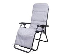 Widppsopt Tumbona Plegable Ligera para Patio, reclinable, Acolchada, con reposacabezas y cojín extraíbles, portátil para jardín y balcón, con Capacidad de 150 kg.
