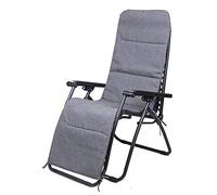 Widppsopt Tumbona Plegable Ligera para Patio, reclinable, Acolchada, con reposacabezas y cojín extraíbles, portátil para jardín y balcón, con Capacidad de 150 kg.