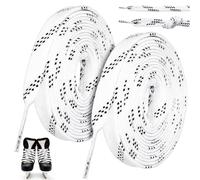 WiDream 1 Par Cordones de Hockey sobre Hielo, Cordón de Skate Encerado, Cordones Profesionales para Patines de Hielo, Cordones para Patines de Hockey sobre Hielo de Roller Derby(244cm)
