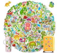 WiDream 100 Piezas Pegatinas de D-inosaurios Lindos para Niños, P-egatinas Dinosaurios Pvc Impermeables, Pegatinas de Dinosaurios 4-8 Cm Para Portátiles, Botellas de Agua, Bicicleta, Funda de Viaje
