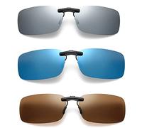 WiDream 3 Pcs Clip para Gafas para Sol, Clip para G-afas de S-ol para Hombres y Mujeres, C-lip Polarizado Unisex en Gafas de Sol, para Actividades al Aire Libre, Conducción, Pesca, Ciclismo