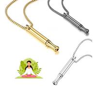 WiDream 3 Piezas C-ollar de A-cero Inoxidable Para Respirar, C-ollar Meditación Acero Inoxidable, Collar Para La Relajación, Collar de Acero Inoxidable Para Meditar y Relajarse Con Efecto Antiestrés