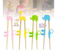 WiDream 4 Pares Palillos para Niños, Animales Aprendiendo Palillos, Palillos de Entrenamiento, Precioso, Con Caja de Almacenamiento, Adecuado pequeños y principiantes.