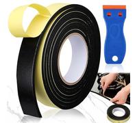 WiDream Cinta de Sellado Autoadhesiva Para Placa de Cocina con Pequeño Raspador, Tira de Espuma Autoadhesiva 5m, Cinta de Espuma EVA Autoadhesiva for Aislamiento Puertas y Ventanas(3mm×10mm)