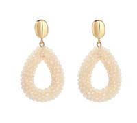 WiDream Pendientes Bohemios Colgantes Para Mujer, Pendientes Con Cuentas En Forma De Gota Tejidos a Mano, Pendientes De Cuentas Para Vacaciones En La Playa, Festivales De Música y Looks Informales