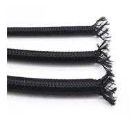 Width 4/812mm Braid Sleeve PP Cotton Yarn+Pet Woven Mesh Tube Audio Data Cable Car Wire Protection Cover Shielding(Black Black,Width 8mm,10 Meter)