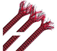 Width 4/812mm Braid Sleeve PP Cotton Yarn+Pet Woven Mesh Tube Audio Data Cable Car Wire Protection Cover Shielding(Red Black,Width 4mm,5 Meter)