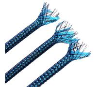 Width 4/812mm Braid Sleeve PP Cotton Yarn+Pet Woven Mesh Tube Audio Data Cable Car Wire Protection Cover Shielding(Color 01,Width 4mm,5 Meter)