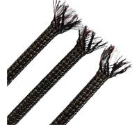 Width 4/812mm Braid Sleeve PP Cotton Yarn+Pet Woven Mesh Tube Audio Data Cable Car Wire Protection Cover Shielding(Brown Black,Width 4mm,5 Meter)