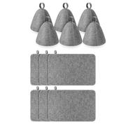 Widybord 1 juego de 12 accesorios de sauna, 6 sombreros de sauna de fieltro, protección absorbente para la cabeza, sombrero de vaporario