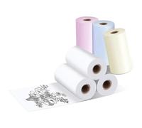Widybord 1 juego de mini impresora de papel sin tinta para impresora térmica portátil sin tinta, 57 mm x 30 mm, 6 rollos