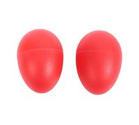 Widybord 1 par de maracas musicales de percusión de plástico, color rojo