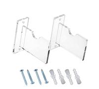 Widybord 1 Par de Presentador de Poste de Pesca de Acrílico Caña de Pesca de Pared Soporte de Bastón Soporte Horizontal Percha de Almacenamiento
